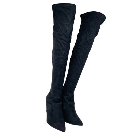 Steve Madden Women's Devine Black Over the Knee Boot Size 8M - Picture 1 of 15